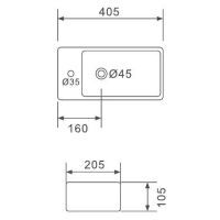 Товар: Раковина Gappo 40 R GT706R Белая - фото 2 Раковина Gappo 40 R GT706R Белая — фото 2, Мини-раковины