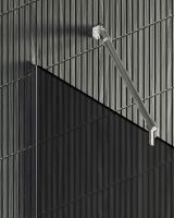 Душевая перегородка Maybah Glass MGD-694-5у 890x1950 в узком профиле Хром матовый стекло графитовое матовое — фото 7, Душевые перегородки