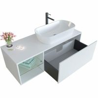 Тумба с раковиной SanVit Оскар 120 R koskar120R подвесная Белая — фото 6, Тумбы с раковиной