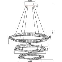 Люстра Divinare Millie 1136/17 SP-140 Прозрачный Латунь — фото 5, Люстры