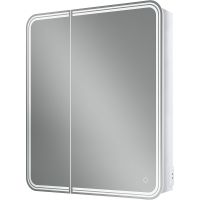 Зеркальный шкаф Art&Max Verona AM-Ver-700-800-2D-R-DS-F с подсветкой с сенсорным выключателем Белый — фото 3, Мебель для ванной