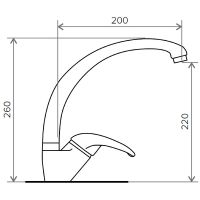 Смеситель для кухни Polygran Высокий №302 003189 Песочный — фото 2, Смесители для кухни