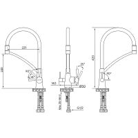 Смеситель для кухни Paulmark Siegen Si213111-SBG Светлое брашированное золото — фото 2, Смесители для кухни