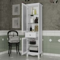 Товар: Шкаф пенал Opadiris Омега 45 L 00-00007360 Белый матовый - фото 3 Шкаф пенал Opadiris Омега 45 L 00-00007360 Белый матовый — фото 3, Мебель для ванной