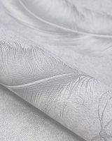 Обои Solo Soft Air SL8872-14 Винил на флизелине (1,06*10) Серый, Перья — фото 2, Обои для стен