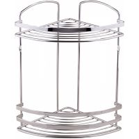 Полка корзина Tekno-tel BK082SSS угловая Нержавеющая сталь — фото 1, Полки для ванной и душа