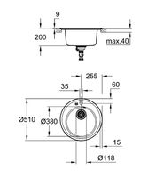 Товар: Кухонная мойка Grohe K200 51 31656AT0 Серый гранит - фото 6 Кухонная мойка Grohe K200 51 31656AT0 Серый гранит — фото 6, Кухонные мойки