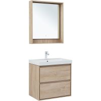 Товар: Тумба под раковину Aquanet Милан 70 336383 подвесная Дуб светлый - фото 10 Тумба под раковину Aquanet Милан 70 336383 подвесная Дуб светлый — фото 10, Мебель для ванной