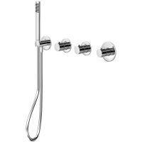 Душевая система Paffoni Modular Box KITMB000CR с термостатом Хром — фото 2, Встраиваемые душевые комплекты