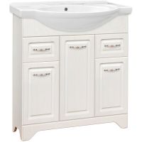 Тумба под раковину Style Line Олеандр 2 Люкс 75 ЛС-00000200 Рельеф пастель — фото 1, Мебель для ванной