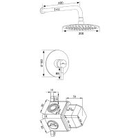 Душевая система Ростовская Мануфактура Сантехники SUS129-1 Нержавеющая сталь — фото 6, Душевое оборудование. Душевая программа