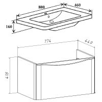 Товар: Тумба под раковину Runo Тоскана 80 00-00001415 Белая - фото 5 Тумба под раковину Runo Тоскана 80 00-00001415 Белая — фото 5, Тумбы под раковину