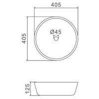 Товар: Раковина-чаша Gappo 40 GT307 Белая - фото 2 Раковина-чаша Gappo 40 GT307 Белая — фото 2, Раковины накладные