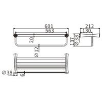 Полка для полотенец CeramaLux Virginia 94310A Хром — фото 2, Полки для полотенец