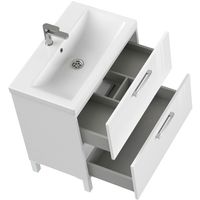 Товар: Тумба с раковиной Cersanit Melar 80 64763 Белая - фото 3 Тумба с раковиной Cersanit Melar 80 64763 Белая — фото 3, Мебель для ванной