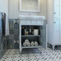 Товар: Тумба под раковину Caprigo Borgo 60 33410-B231 Белая матовая - фото 3 Тумба под раковину Caprigo Borgo 60 33410-B231 Белая матовая — фото 3, Мебель для ванной