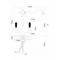Смеситель для кухни Florentina Ария 333.23H.2113.720 Графит — фото 2, Смесители для кухни
