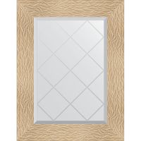 Зеркало Evoform Exclusive-G 74х56 BY 4021 с гравировкой в багетной раме - Золотые дюны 90 мм — фото 1, Мебель для ванной