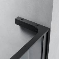 Душевая перегородка Veconi Korato KR-77B 80 KR77B-80-01-C8 профиль Черный матовый стекло прозрачное — фото 4, Душевые перегородки