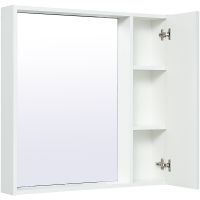 Зеркало со шкафом Runo Манхэттен 75 00-00001045 Белое — фото 2, Зеркальные шкафы в ванную