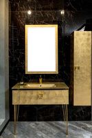 Тумба под раковину Boheme Armadi Art Lucido 100 770-100-Foil подвесная Поталь — фото 5, Мебель для ванной