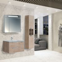 Товар: Тумба под раковину Roca Lago 80 857296444 подвесная Светлый дуб - фото 4 Тумба под раковину Roca Lago 80 857296444 подвесная Светлый дуб — фото 4, Мебель для ванной