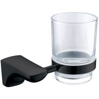 Стакан для зубных щеток CeramaLux Monelli 70002 Черный матовый — фото 1, Мыльницы