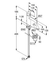 Товар: Смеситель для раковины Kludi Bozz 382800576 Хром - фото 2 Смеситель для раковины Kludi Bozz 382800576 Хром — фото 2, Смесители
