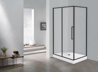 Душевой уголок Esbano Surf 100x80 ESOGS108PSB профиль Черный стекло прозрачное — фото 3, Прямоугольные душевые уголки