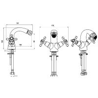 Товар: Смеситель для биде Boheme Tradizionale Oro 296 Золото - фото 2 Смеситель для биде Boheme Tradizionale Oro 296 Золото — фото 2, Смесители