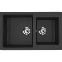 Кухонная мойка Ulgran Classic U-505-344 Ультра-черная — фото 1, Кухонные мойки