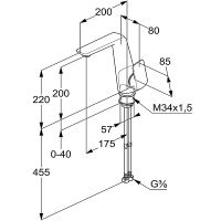 Смеситель для раковины Kludi Ameo 410240575 Хром — фото 7, Смесители