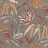 Обои RASCH Composition XL 974041 Винил на флизелине (1,06*10,05) Коричневый/Серый, Листья — фото 1, Обои для стен