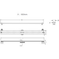Душевой лоток Berges Super Slim 600 с решеткой Хром глянец арт-091052 — фото 14, Душевые лотки