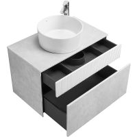 Товар: Тумба под раковину Aquaton Марбл 80 1A276201MH4C0 подвесная Слэйт Белый матовый - фото 7 Тумба под раковину Aquaton Марбл 80 1A276201MH4C0 подвесная Слэйт Белый матовый — фото 7, Мебель для ванной