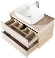 Тумба под раковину BelBagno Kraft 80 KRAFT-800-2C-SO-RGB подвесная Rovere Galifax Bianco — фото 4, Тумбы под раковину