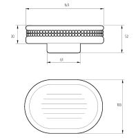 Мыльница Migliore Dubai 28483 Белая Хром — фото 2, Мыльницы
