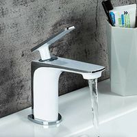 Смеситель для раковины Frap H58 F1058 Белый Хром — фото 8, Смесители для раковины