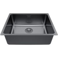 Кухонная мойка Paulmark Yuni 54 Uni YU54-GM Вороненная сталь — фото 2, Кухонные мойки