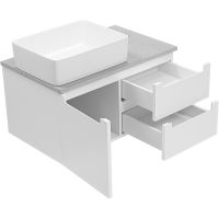 Тумба с раковиной Brevita Cargo 80 УТ000024159 подвесная Белая матовая — фото 6, Мебель для ванной