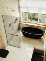 Товар: Душевая перегородка Maybah Glass MGD-721-3у 690x1950 в узком профиле Золото стекло бронзовое - фото 5 Душевая перегородка Maybah Glass MGD-721-3у 690x1950 в узком профиле Золото стекло бронзовое — фото 5, Душевые перегородки