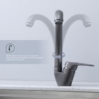 Товар: Смеситель для кухни Splenka S202.41.07 Серый матовый - фото 3 Смеситель для кухни Splenka S202.41.07 Серый матовый — фото 3, Смесители