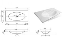 Раковина Эстет Мальта Люкс 100 ФР-00006322 Белая — фото 5, Раковины встраиваемые сверху