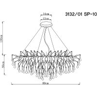 Товар: Люстра Divinare Salice 3132/01 SP-10 Прозрачная Золото - фото 5 Люстра Divinare Salice 3132/01 SP-10 Прозрачная Золото — фото 5, Люстры