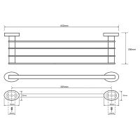 Полка для полотенец Bemeta Oval 118412181 Хром — фото 2, Полки для полотенец