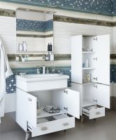 Товар: Тумба под раковину Sanflor Бруно 70 С03661 Белая матовая Орегон - фото 4 Тумба под раковину Sanflor Бруно 70 С03661 Белая матовая Орегон — фото 4, Мебель для ванной