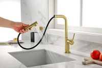 Смеситель для кухни Paulmark Neo Ne214419-SBG Светлое брашированное золото — фото 6, Смесители для кухни