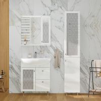 Зеркало со шкафом Volna Milena 70 R zsMLN70.R-01 с подсветкой Белое — фото 6, Зеркальные шкафы в ванную