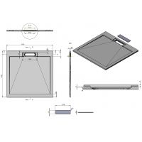 Душевой поддон из искусственного камня Esbano Luxe ESP-LX90W 90x90 ESPLX 90W Белый матовый — фото 7, Душевые поддоны из искусственного камня