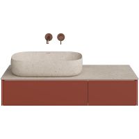 Тумба под раковину Kerama Marazzi Magica 120 MA.120.2\VR.M подвесная Венецианский красный — фото 1, Тумбы под раковину